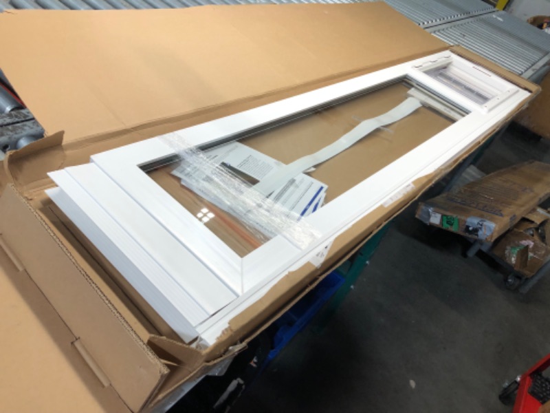 Photo 3 of ***USED - LIKELY MISSING PARTS - UNABLE TO VERIFY FUNCTIONALITY***
Perfect Pet VIP 78" Vinyl Patio Door in White, 16IN X 2.5IN X 79IN, X-Large, White
