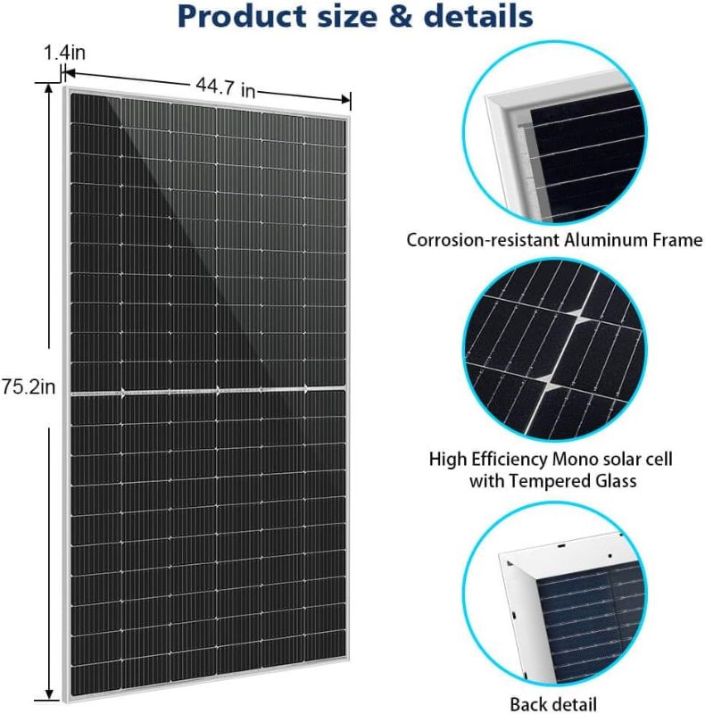 Photo 1 of  * SEE NOTES* SUNGOLDPOWER 460W Bifacial PERC Solar Panel Monocrystalline, High Efficiency Solar Panel for Charging Station,Rooftop, Household, Marine, RV, On/Off Grid Solar System 
