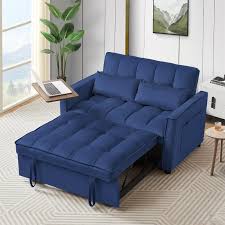 Photo 1 of * PARTIAL SET* SEE NOTES* BLUE SOFA LOVE SEAT WITH PULL OUT DRAWER SOFT PLUSH