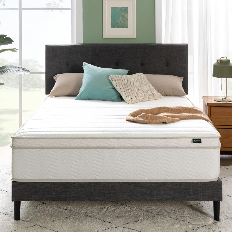 Photo 1 of * SEE NOTES* ZINUS 12 Inch Foam and Spring Hybrid Mattress [New Version], King, Fiberglass Free, Medium Firmness, Durable Support, Certified Safe Foams & Fabric, Mattress in A Box
