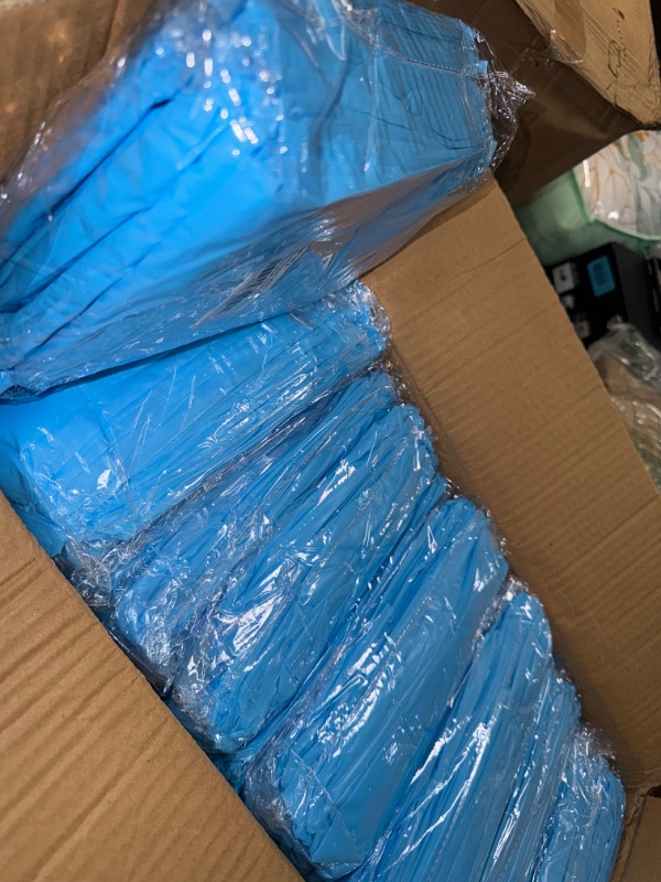 Photo 2 of *COLOR MAY VARY** hand2mind Polyethylene, Level 1, Disposable, Non-Surgical Isolation Gowns, Blue, 150 pcs/case (10 Bags of 15 Gowns per case)
