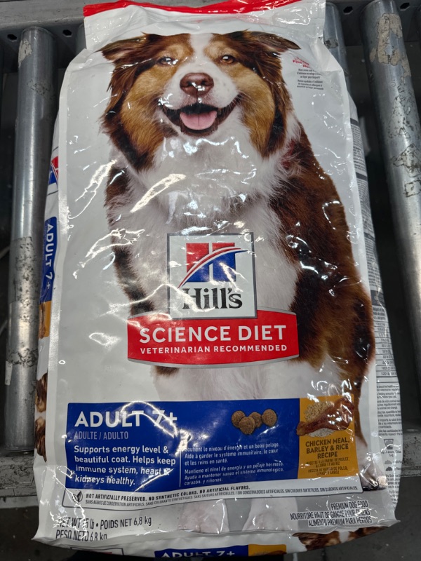 Photo 3 of *BB 01/ 2026//  SMALL OPENINGS** Hills Science Diet Dog Food, Premium, Adult 7+ - 15 lb