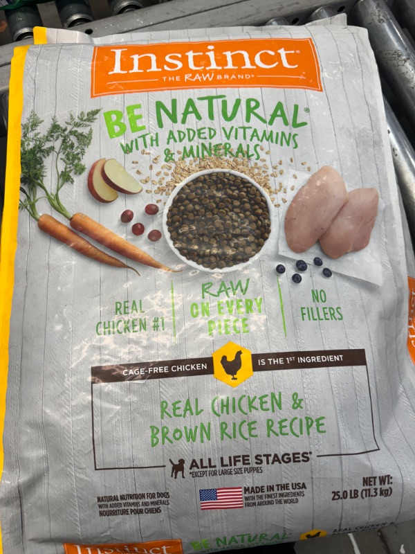 Photo 3 of *BB AUG. 7, 2025//SMALL OPENINGS** Instinct Be Natural Real Chicken & Brown Rice Recipe Natural Dry Dog Food, 25 lb. Bag