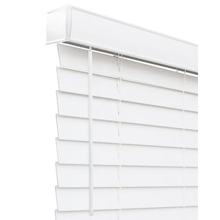 Photo 1 of ***USED - LIKELY MISSING PARTS - UNABLE TO VERIFY FUNCTIONALITY***
Basic Collection Pre-Cut White Cordless Room Darkening Faux Wood Blind with 2 in. Slats 70 in. W x 60 in. L