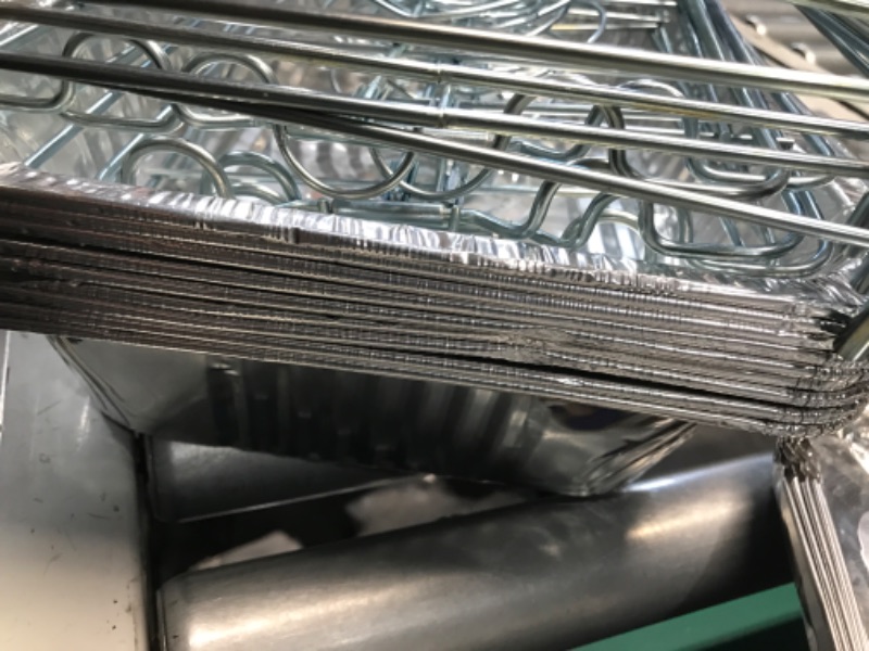 Photo 1 of ***MISSING BURNERS*** Alpha Living Large 33-Pcs Disposable Chaffing Buffet with-Covers, Utensils, 6Hr Fuel Cans – Premium Chafing Dish Set for Events, Parties, Catering