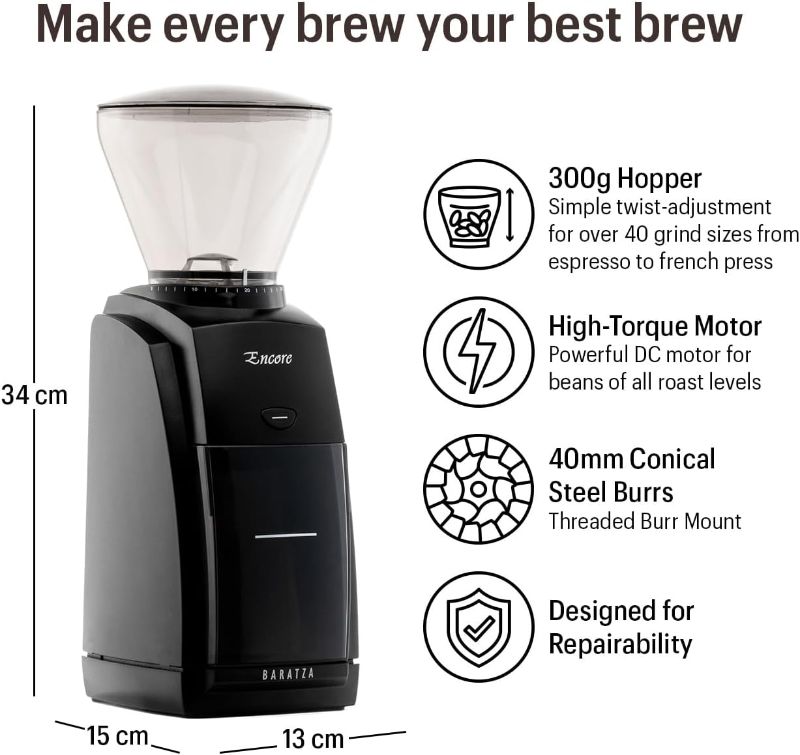 Photo 4 of (READ FULL POST) Breville Encore 120V Coffee Grinder - Black