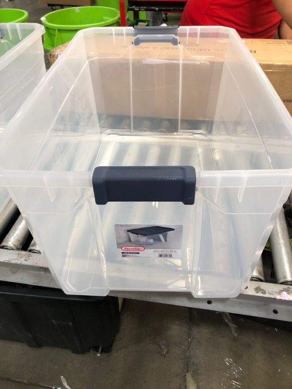 Photo 1 of 
110 liter 31 1/2 L x 20 W x 14 3/8 H container missing lid 