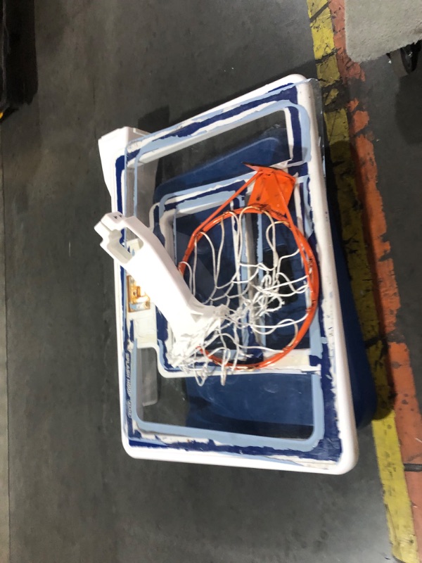 Photo 9 of ***USED - DAMAGED - INCOMPLETE - SEE COMMENTS***
GoSports Splash Hoop Elite Pool Hoop Basketball Game with Water Weighted Base, Adjustable Height, Regulation Steel Rim and 2 Pool Basketballs - Blue, White, or Black