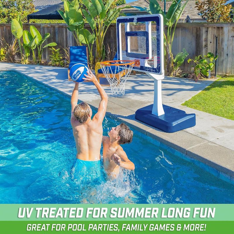 Photo 1 of ***USED - DAMAGED - INCOMPLETE - SEE COMMENTS***
GoSports Splash Hoop Elite Pool Hoop Basketball Game with Water Weighted Base, Adjustable Height, Regulation Steel Rim and 2 Pool Basketballs - Blue, White, or Black