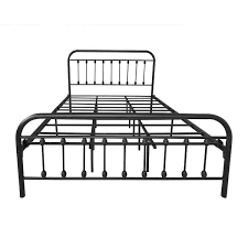 Photo 1 of * SEE NOTES* Farmhouse Black Metal Queen Bed Vintage Style Platform Bed TWIN SIZED
