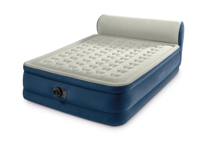 Photo 1 of * DAMAGED* Intex Dura-Beam Deluxe Ultra Plush Headboard Air Bed with Built-in Pump (18 Mattress Height) - Queen
