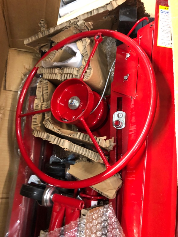 Photo 6 of * SEE NOTES* Drywall Lift 11' Drywall Panel Hoist Construction Rolling Caster Wheel Lockable Tool Jack Lifter Jack Drywall Lift Construction Tools (Red)
