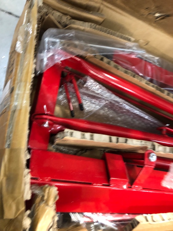 Photo 4 of * SEE NOTES* Drywall Lift 11' Drywall Panel Hoist Construction Rolling Caster Wheel Lockable Tool Jack Lifter Jack Drywall Lift Construction Tools (Red)
