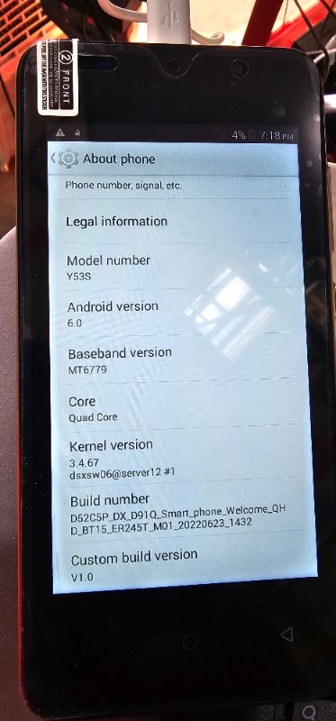 Photo 1 of Android Unlocked Cell Phones, Y53S 5.45in FHD Screen Dual SIM Face Unlocked Mobile Phone, 2GB 32GB ROM Ultra Thin Smartphone, 128G Expansion, 2800mAh, Dual Camera, Bluetooth(Gold)