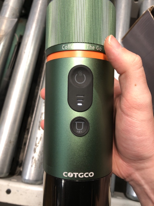 Photo 3 of (READ FULL POST) COTGCO Portable Espresso Coffee Machine: 12V Electric Travel Expresso Maker - Self Heating 8 Cups Battery Powered Compatible for Nespresso Capsule - for Camping Travel RV Hiking (Forest Green)