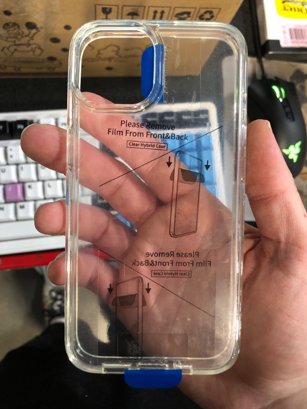 Photo 3 of (READ FULL POST) OtterBox iPhone 13 (ONLY) Symmetry Series Case - CLEAR, ultra-sleek, wireless charging compatible, raised edges protect camera & screen