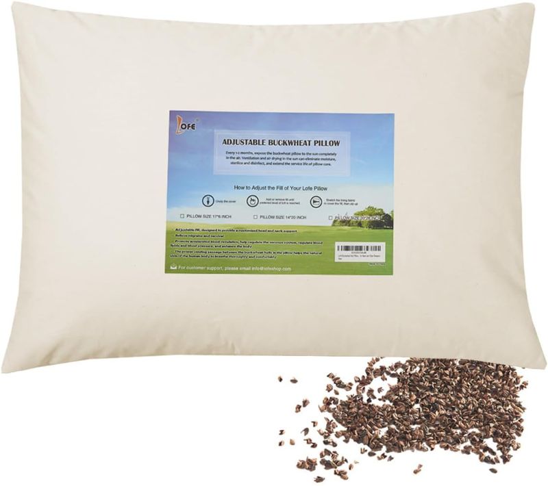 Photo 1 of 16”x22” Organic Buckwheat Pillow