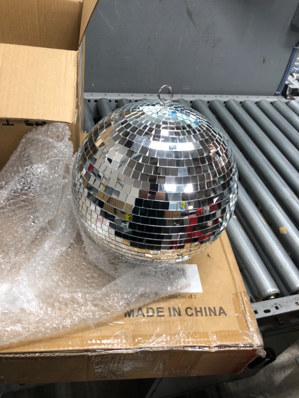 Photo 2 of 10" Mirror Disco Ball Great for a Party or Dj Light Effect Christmas 