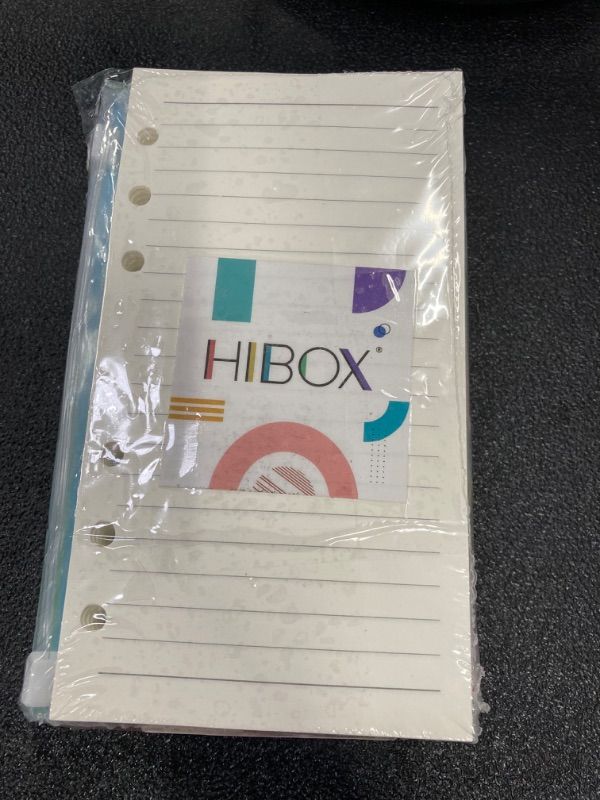 Photo 2 of ***BUNDLE OF 3**HIBOX 100PCS A6 Refill Paper Set, Loose Leaf Paper with Index Tabs PVC Pockets Binder Dividers for School Office