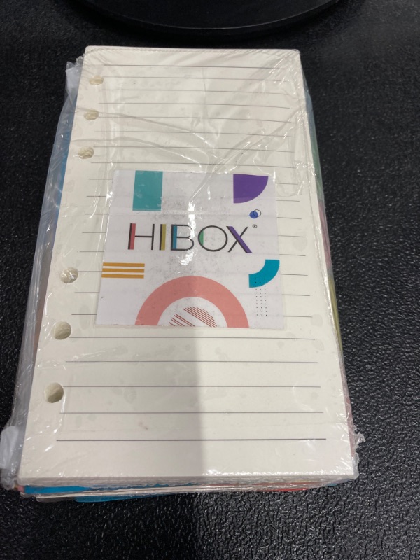 Photo 3 of **BUNDLE OF 3**HIBOX 100PCS A6 Refill Paper Set, Loose Leaf Paper with Index Tabs PVC Pockets Binder Dividers for School Office