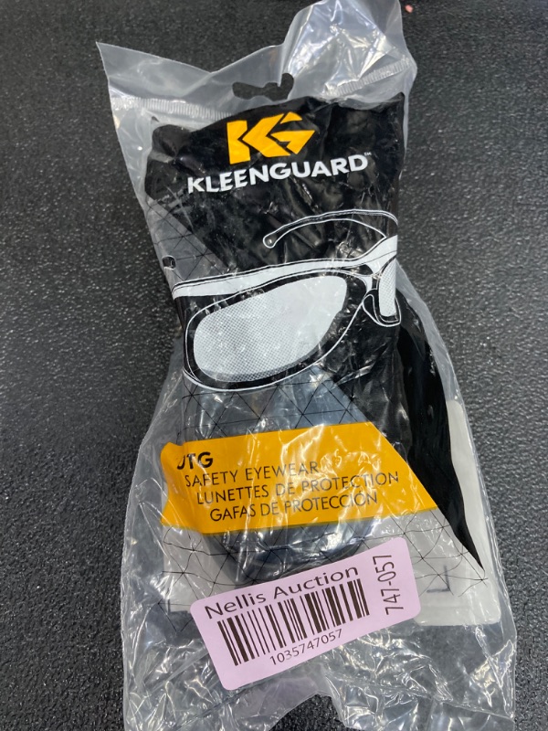 Photo 2 of KLEENGUARD OTG Safety Glasses (20747), Fits Over Readers, Smoke Anti-Fog Lenses, Brown Frame, 12 Pairs