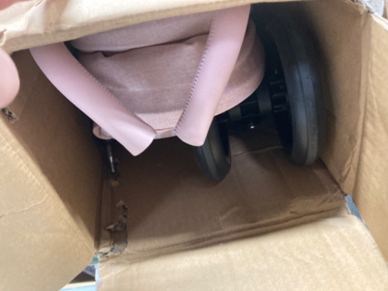 Photo 1 of babyGap Classic Stroller - Lightweight Stroller with Recline, Compact Fold & Removable Parent Organizer - Made with Sustainable Materials, Pink Stripes
