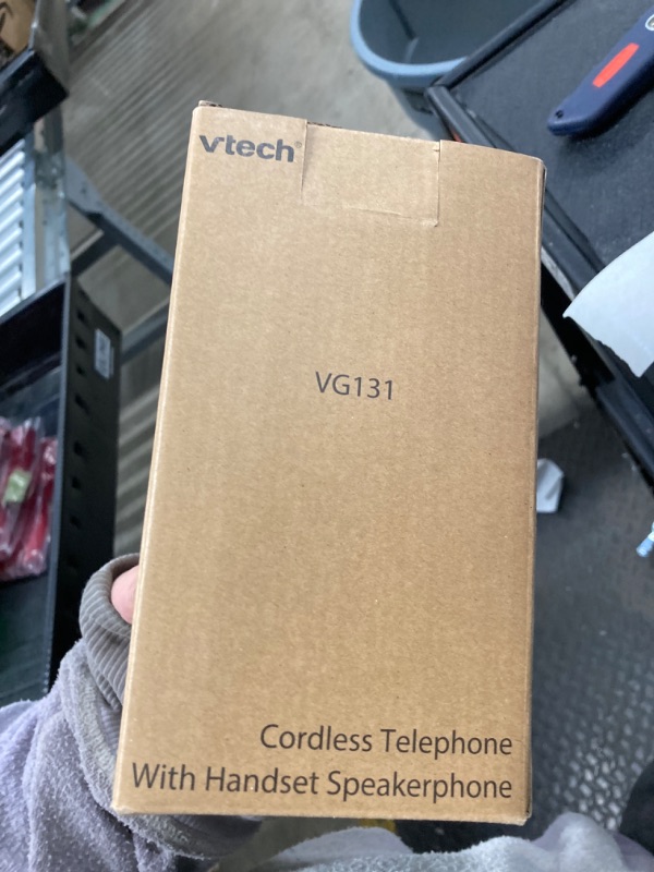 Photo 2 of [New] VTech VG131 DECT 6.0 Cordless Phone - Bluetooth Connection, Blue-White Display, Big Buttons, Full Duplex Speakerphone, Caller ID,Easy Wall Mount, 1000ft Range (White/Grey)