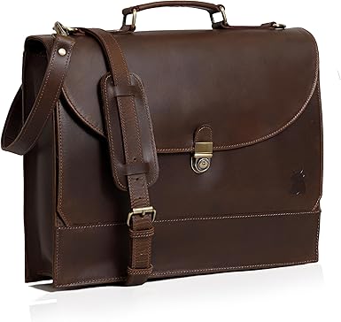 Photo 1 of 
Luxorro Full Grain Leather Briefcase for Men, Top Choice Gifts, Handcrafted Laptop Bag with Multiple Compartments and Brass Hardware, Fits 15.6 Inch Laptop https://a.co/d/bW0tImi