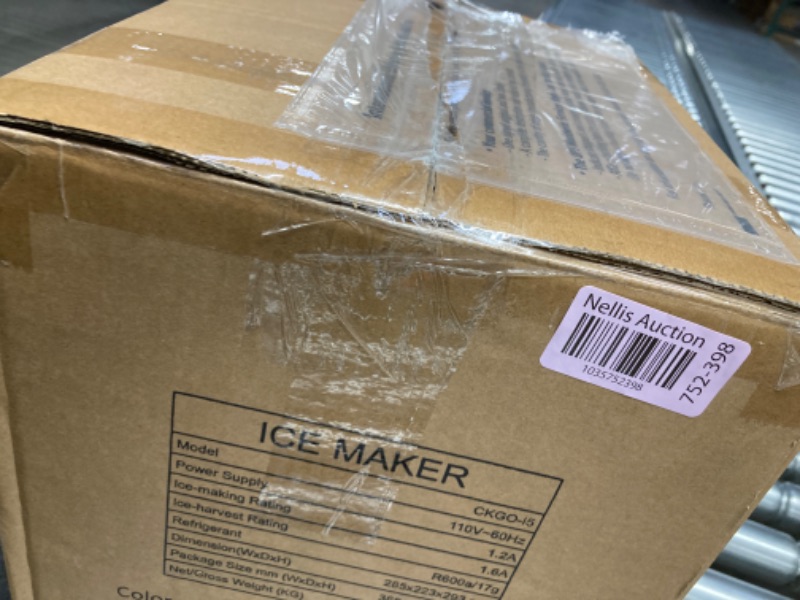 Photo 3 of GoveeLife Smart Ice Maker Countertop, Portable Ice Machine with Voice Control, 9 Ice Cubes in 6 Minutes 3 Sizes, 26lbs/24Hrs, Self Cleaning RGB Lights, Quiet Ice Maker with Scoop for Kitchen Black
