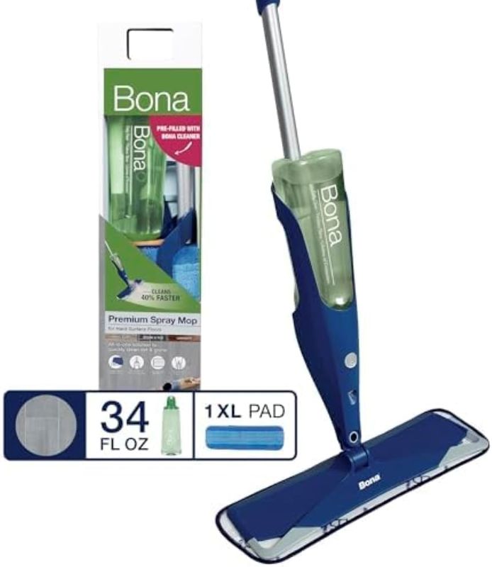 Photo 1 of Bona Multi-Surface Floor Premium Spray Mop - Includes Multi-Surface Floor Cleaner Concentrate and Machine Washable Microfiber Cleaning Pad - For Stone, Tile, Laminate and Vinyl LVT/LVP Floors