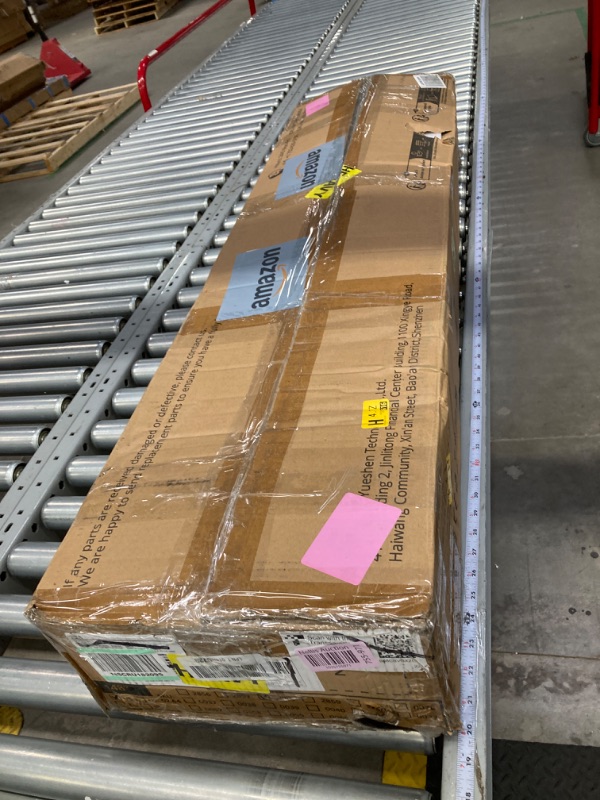 Photo 1 of FEZIBO Electric Standing Desk, 48 x 24 Inches Height Adjustable Stand up Desk, Sit Stand Home Office Desk, Computer Desk, Rustic Brown 48 Inches Rustic Brown