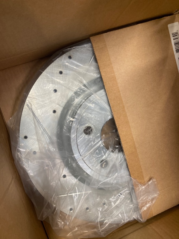 Photo 2 of ******this is only one rotor*****Power Stop K8903 Front and Rear Z23 Carbon-Fiber Ceramic Brake Pads and Drilled and Slotted Rotors Brake Kit For Dodge Durango 2021, Jeep Grand Cherokee 2021 [Application Specific]