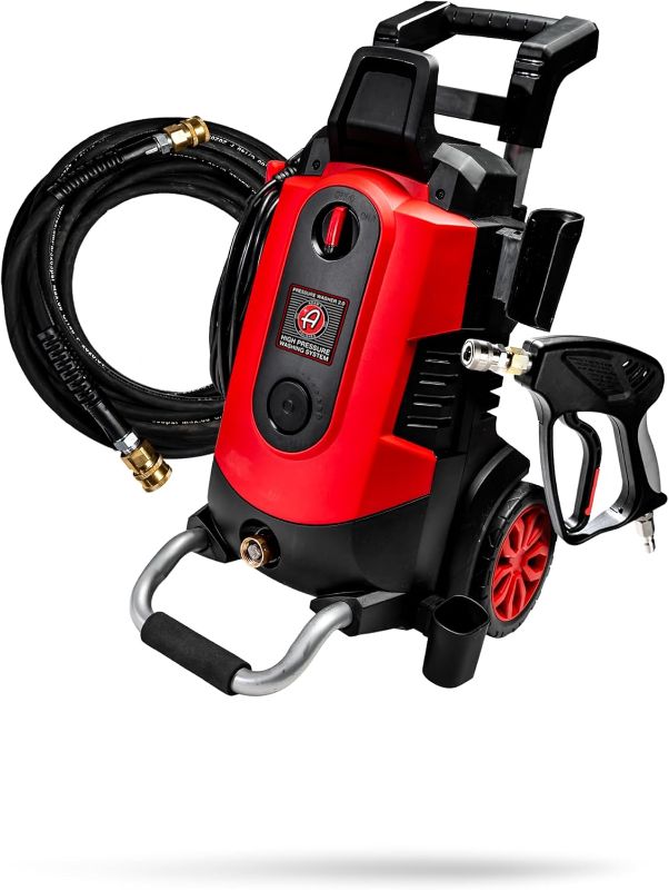 Photo 1 of Adam's Polishes Electric Pressure Washer 2.0, Powerful 1.4 GPM 2000 PSI Car Pressure Washer Sprayer, Snub Nose & Tip Attachment, Use,Car Soap, Patio Boat RV Motorcycle Car Garage Deck (2.0 Machine)
