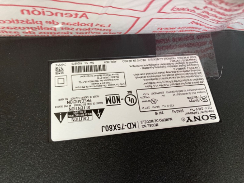 Photo 1 of ***CRACKED SCREEN, MISSING REMOTE*** Sony 75-Inch Class 4K Ultra HD BRAVIA 3 LED Smart TV with Google TV, Dolby Vision HDR, and Exclusive Features for PlayStation®5 (K-75S30), 2024 Model
