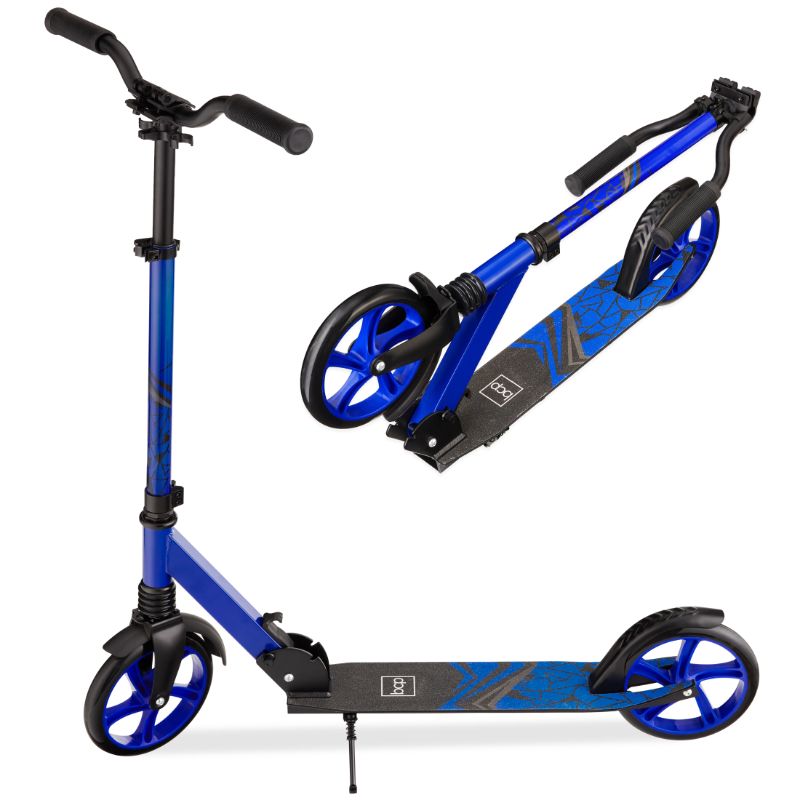 Photo 1 of Best Choice Products Kids Height Adjustable Kick Scooter w/ Carrying Strap, Non-Slip Deck, Kickstand - Blue