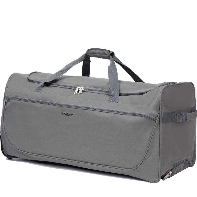 Photo 1 of Amalodie Bag 30"Polyester Rolling Collapsible Wheeled Duffel Bag for Traveling,Gray