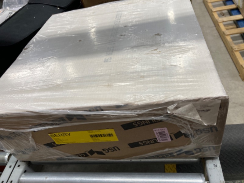 Photo 1 of USG Ceilings 2 ft. x 2 ft. Radar Basic White Square Edge Lay-In Ceiling Tile, case of 16 (64 sq. ft.) R2110