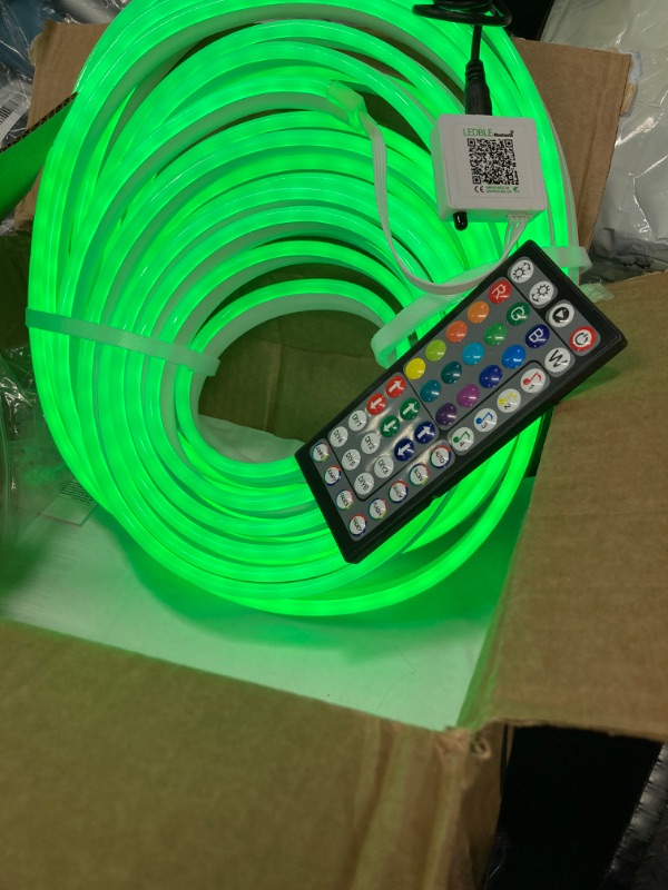 Photo 2 of 32.8Ft Neon Rope Lights,Flexible Led Rope Lights Control with App/Remote,Multiple Modes Rope Lights,IP65 Outdoor RGB Led Neon Lights Waterproof,Music Sync Gaming Led Neon Light Strip for Bedroom Decor