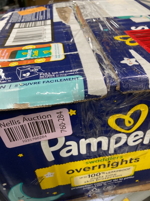 Photo 3 of **a bag is open**Pampers Swaddlers Overnights Diapers - Size 7