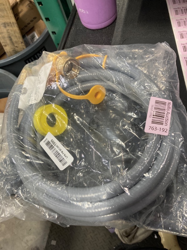 Photo 2 of 12 Feet 1/2-Inch Natural Gas Hose with Quick Connect Fitting for BBQ, Grill, Pizza Oven, Patio Heater and More NG Appliance, Propane to Natural Gas Conversion Kit - CSA Certified