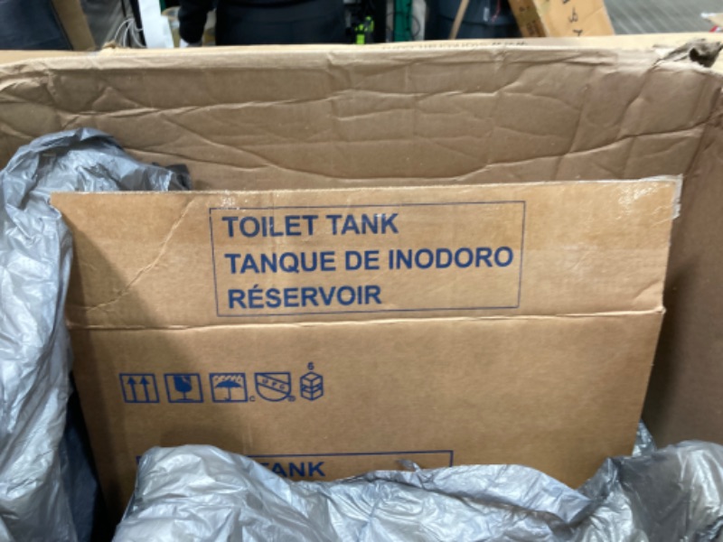 Photo 2 of  (TIOLET TANK ONLY)  TOTO Drake Two-Piece Round 1.28 GPF Universal Height TORNADO FLUSH Toilet with CEFIONTECT, Cotton White - CST775CEFG#01