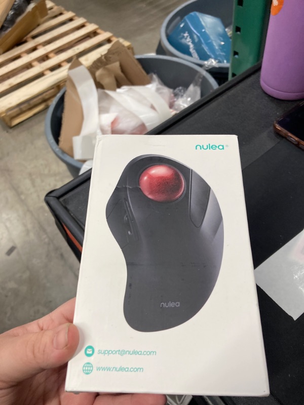 Photo 1 of Nulea Wireless Ergonomic Trackball Mouse, Rechargeable, Bluetooth Rollerball Mouse, 44mm Index Finger Trackball, 5 Adjustable DPI, Compatible with PC, Laptop, Mac