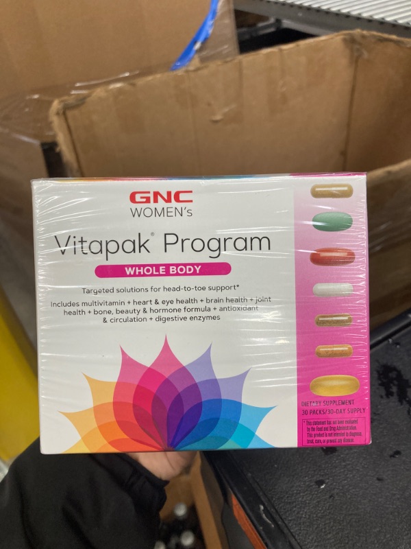 Photo 2 of GNC Women's Whole Body Vitapak | 7 Step Multivitamin System for Optimal Health | Contains Omega-3, Calcium and GLA for Hair, Skin and Nails | 30 Count