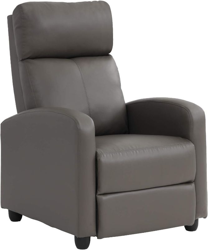 Photo 1 of FDW Recliner Chair for Living Room Reading Chair Recliner Sofa Winback Chair Single Sofa Home Theater Seating Modern Reclining Chair Easy Lounge with PU Leather Padded Seat Backrest