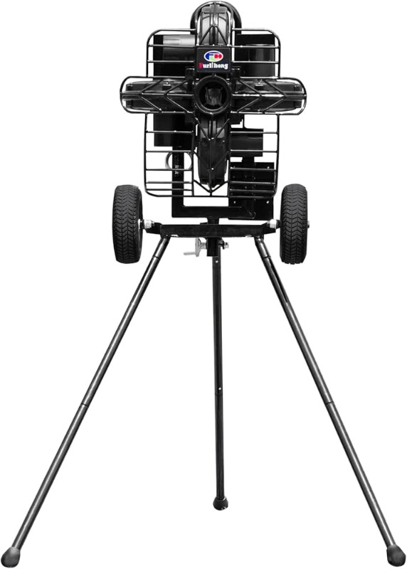 Photo 1 of 747BH 4-Wheel Baseball Pitching Machine, Adjustable Speed and Angle, Various Pitching Modes, 110MPH Max Speed, for Professional Players and Coaches