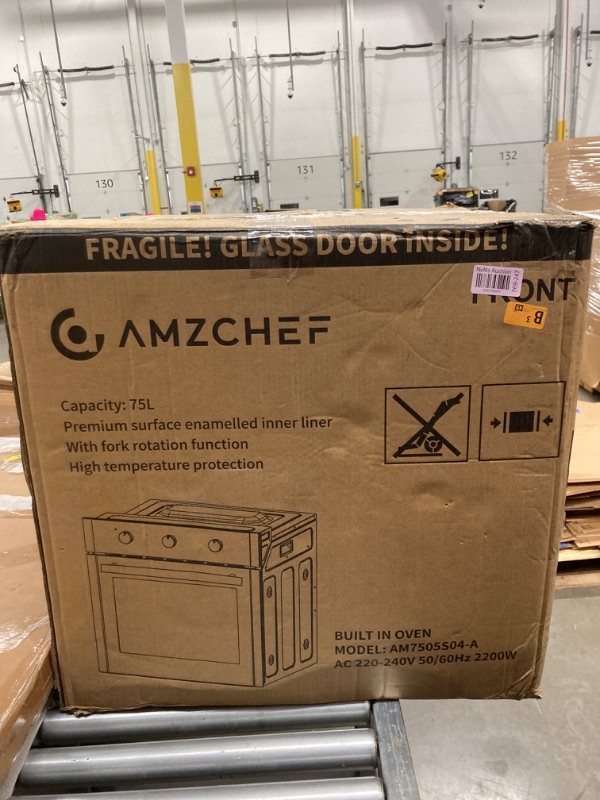 Photo 2 of AMZCHEF 24" Single Wall Oven, 2.65 Cu.ft. Built-in Electric Wall Oven with 5 Cooking Functions, 360° ROTATING ROTISSERIE, 2200W, Mechanical Knobs Control, Timer, Stainless Steel Wall Oven for Kitchen