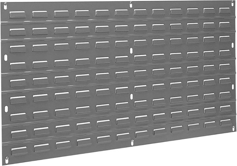 Photo 1 of Akro-Mils 30136 Heavy Duty Wall Mount Garage Storage Steel Louvered Panel | Wall Storage Bin Hanging Organizer System for AkroBins, 36-Inch W x 19-Inch H, Grey, Single
