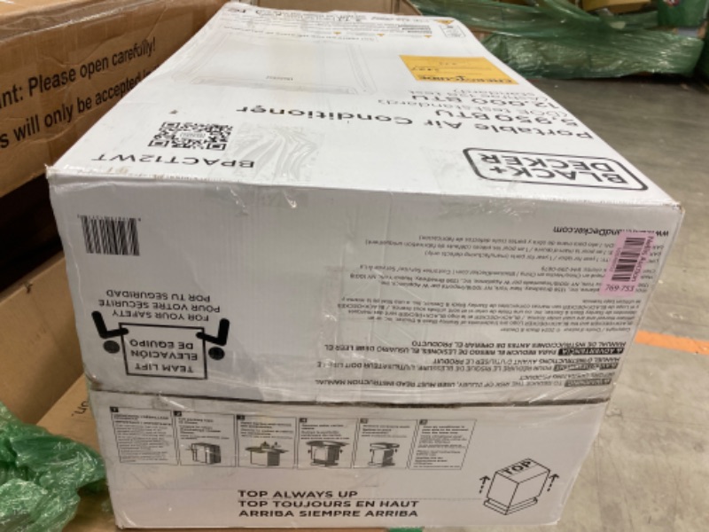Photo 1 of BLACK+DECKER 12,000 BTU Portable Air Conditioner up to 550 Sq.Ft. with Remote Control, White White - 12,000 BTU 1 Count (Pack of 1)