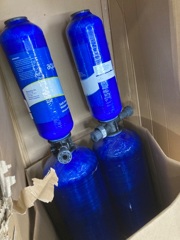 Photo 2 of Aquasana Whole House Water Filter System - Salt-Free Descaler - Carbon & KDF Home Water Filtration - Reduces Sediment & 97% Of Chlorine - Water Softener Alternative - Rhino Chlorine - WH-1000-CS