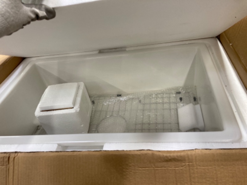 Photo 2 of 30 White Undermount Kitchen Sink, Hugsleek Topmount & Undermount Kitchen Sink 30x18 inch White Porcelain Ceramic Fireclay Sink Dual Mount Accessories Single Bowl Under Counter Sinks Basin Drop In